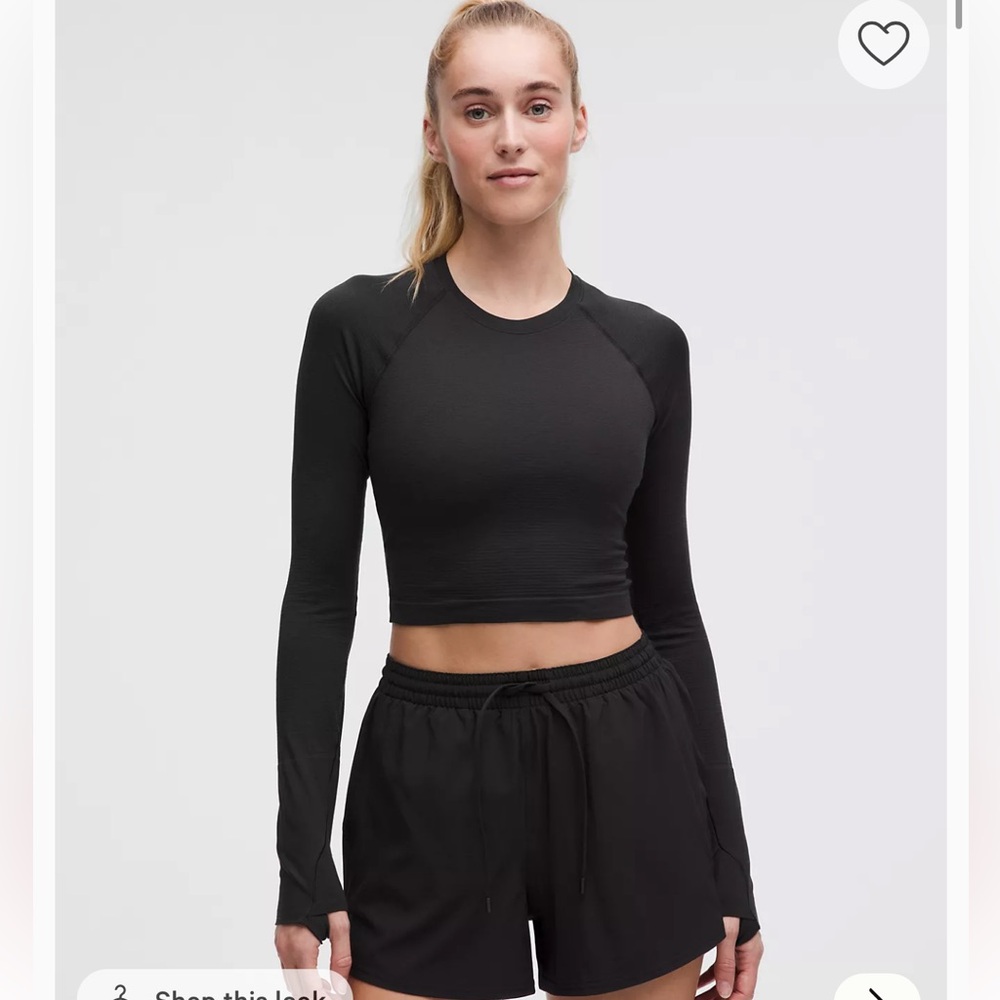 Lululemon swiftly tech cropped Long-Sleeve shirt 2.0
